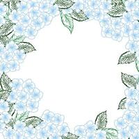 Spring floral frame for card or invite vector