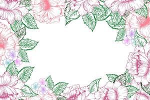 Spring floral frame for card or invite vector