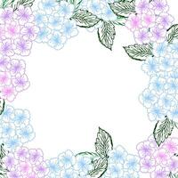 Spring floral frame for card or invite vector