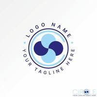 Logo design graphic concept creative premium abstract stock initial letter C line font fan blades rotate. Related to monogram typography brand vector