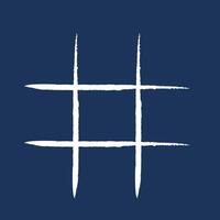 Tic-Tac-Toe game. Hand drawn tic tac toe game. vector