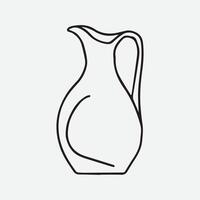 Drawing a continuous line Jug... vector