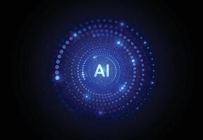 Artificial intelligence chipset on circuit board in futuristic concept technology artwork for web, banner, card, cover vector