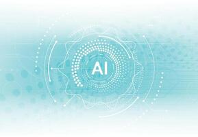 Artificial intelligence chipset on circuit board in futuristic concept technology artwork for web, banner, card, cover vector