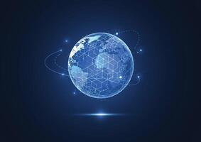 Global network connection. World map point and line composition concept of global business vector