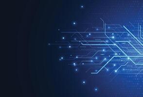Abstract digital background with technology circuit board texture. Electronic motherboard illustration. Communication and engineering concept vector