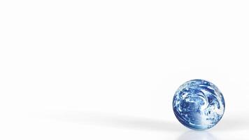 The world on white Background image 3d rendering. photo