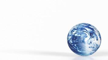 The world on white Background image 3d rendering. photo