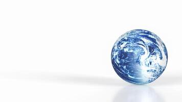 The world on white Background image 3d rendering. photo