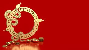 The year of snake for holiday concept 3d rendering. photo