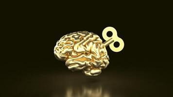 The Brain wind up for Business or medical concept 3d rendering. photo