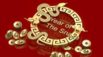 The year of snake for holiday concept 3d rendering. photo