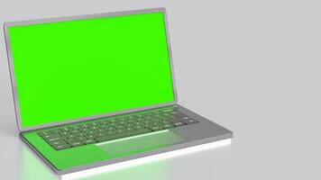 The Notebook Green screen for present concept 3d rendering. photo