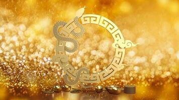 The year of snake for holiday concept 3d rendering. photo