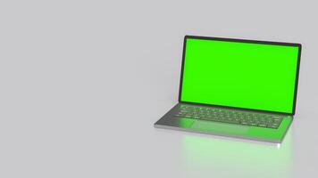 The Notebook Green screen for present concept 3d rendering. photo