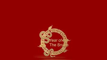 The year of snake for holiday concept 3d rendering. photo