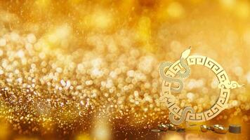 The year of snake for holiday concept 3d rendering. photo