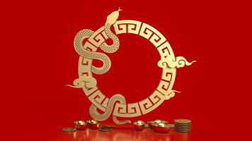 The year of snake for holiday concept 3d rendering. photo