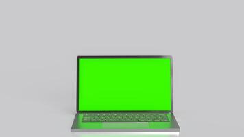 The Notebook Green screen for present concept 3d rendering. photo