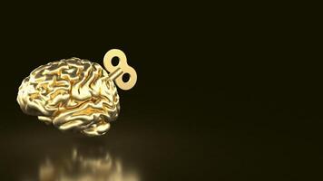 The Brain wind up for Business or medical concept 3d rendering. photo
