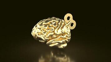 The Brain wind up for Business or medical concept 3d rendering. photo