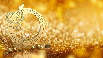The year of snake for holiday concept 3d rendering. photo