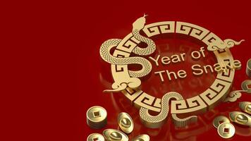 The year of snake for holiday concept 3d rendering. photo
