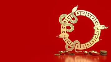 The year of snake for holiday concept 3d rendering. photo