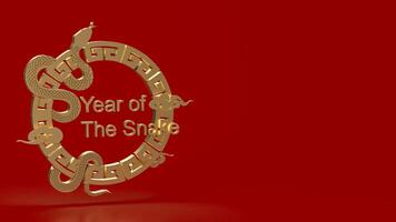 The year of snake for holiday concept 3d rendering. photo