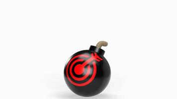The Bomb and target icon for Business concept 3d rendering. photo