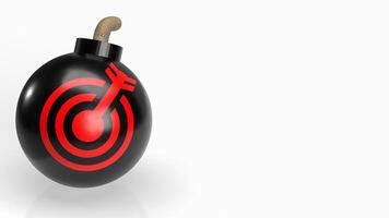 The Bomb and target icon for Business concept 3d rendering. photo