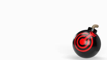 The Bomb and target icon for Business concept 3d rendering. photo