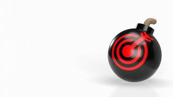 The Bomb and target icon for Business concept 3d rendering. photo