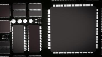 The Ic and pcb Board for technology or it concept 3d rendering. photo