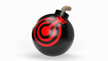 The Bomb and target icon for Business concept 3d rendering. photo