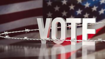The image for Voting in the United States 3d rendering. photo