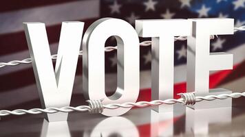 The image for Voting in the United States 3d rendering. photo