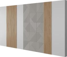 3D rendering of modern wall panel , Combination of linear and geometric designs photo