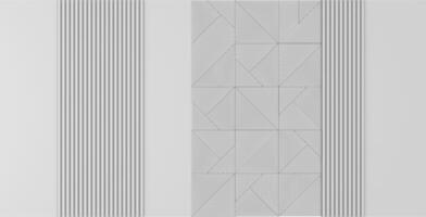 3D rendering of modern wall panel , Combination of linear and geometric designs photo