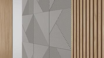 3D rendering of modern wall panel , Combination of linear and geometric designs photo