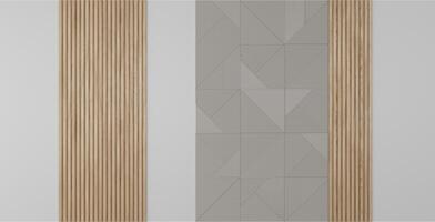3D rendering of modern wall panel , Combination of linear and geometric designs photo