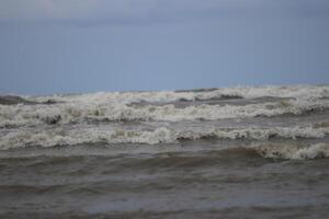 Beautiful and calm waves of the sea photo