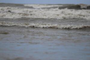Beautiful and calm waves of the sea photo