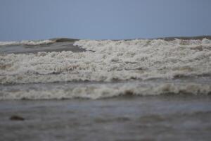 Beautiful and calm waves of the sea photo