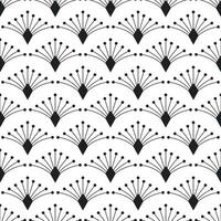 seamless decorative black and white pattern. Geometric ornamental luxury design. Repeatable elegant monochrome background vector