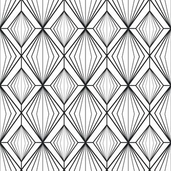 sin costura geométrico modelo con rombos - monocromo diseño. resumen decorativo negro y blanco antecedentes. tela fin impresión vector