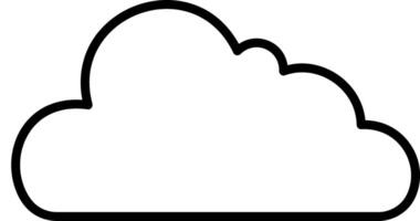 Cloud icon isolated Weather symbol clipart Outline vector