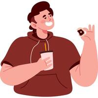 drink modern style cartoon character illustration vector