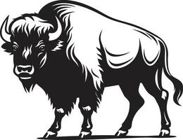 Black and Proud The Bisons Mark Bison Fury Unleash the Black Power vector