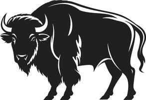 Attract the Right Customers with the Black Bison Image Stand Out from the Ordinary Black Bison Logo Power vector